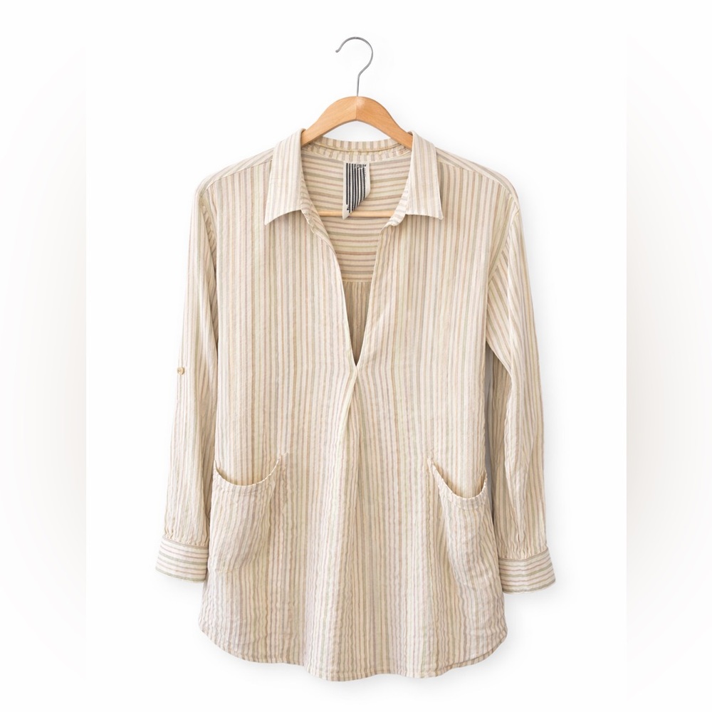 Free People Beach Striped Tunic w/ Pockets – XS